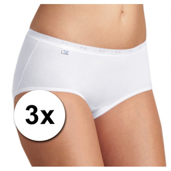 3x sloggi damesondergoed slip basic wit