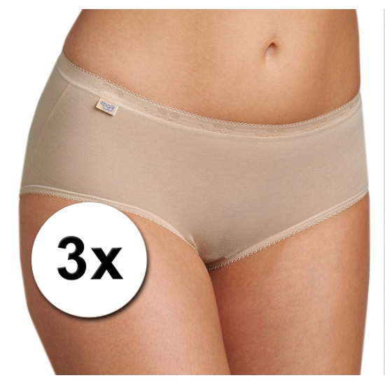 3x sloggi damesondergoed slip basic huidskleur