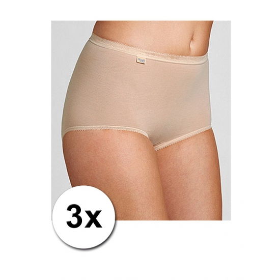 Huidskleurige sloggi damesondergoed basic slip 3x