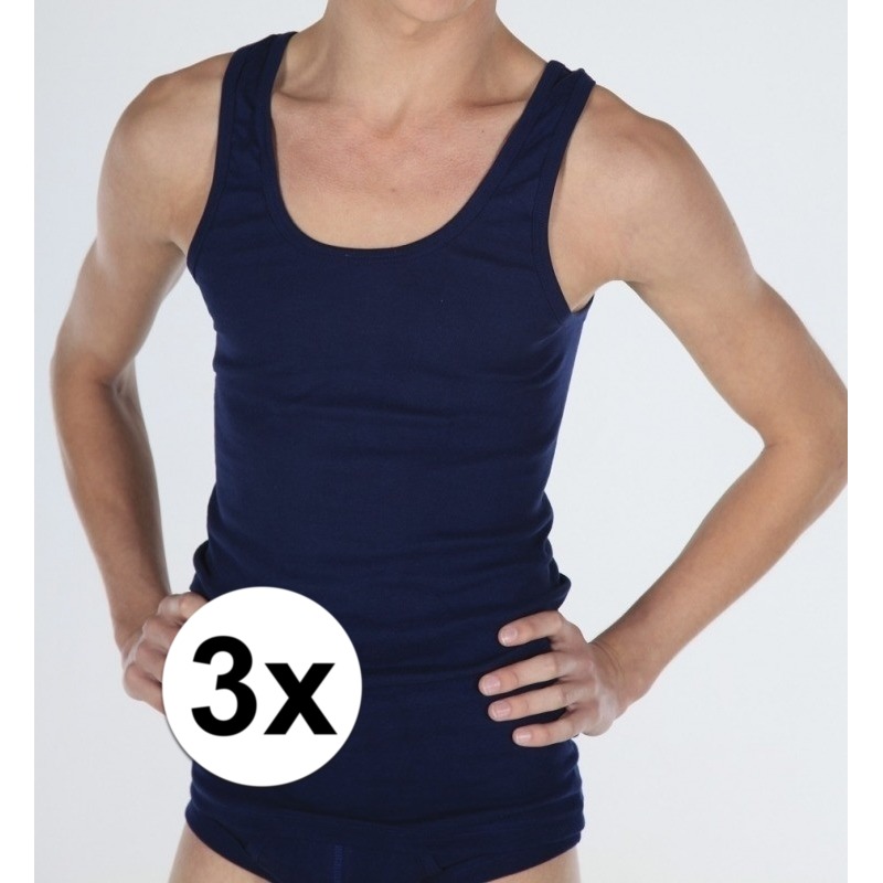 3 pack navy beeren heren hemd ondergoed maat 2xl